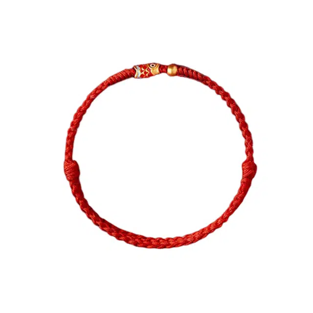 阡陌 上岸锦鲤 新中式复古国风编织锦鲤手绳 逢考必过考研考公#好运礼盒 精致简约时尚百搭小众高级设计感  织物 手链 男女同款情侣款