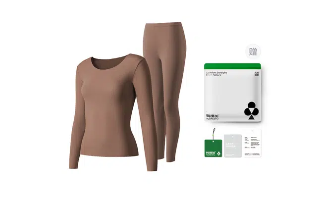 有棵树 保暖套装 小碳黑保暖内衣 保暖上装 保暖裤 秋季情侣套装秋衣秋裤女打底冬季 套装 礼盒装