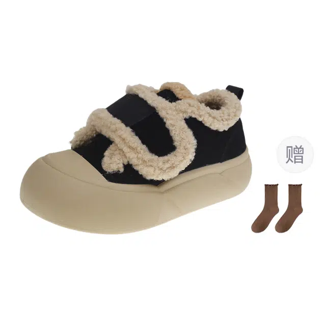 小鹿米利 加绒加厚 保暖 低帮 生活休闲鞋 女款