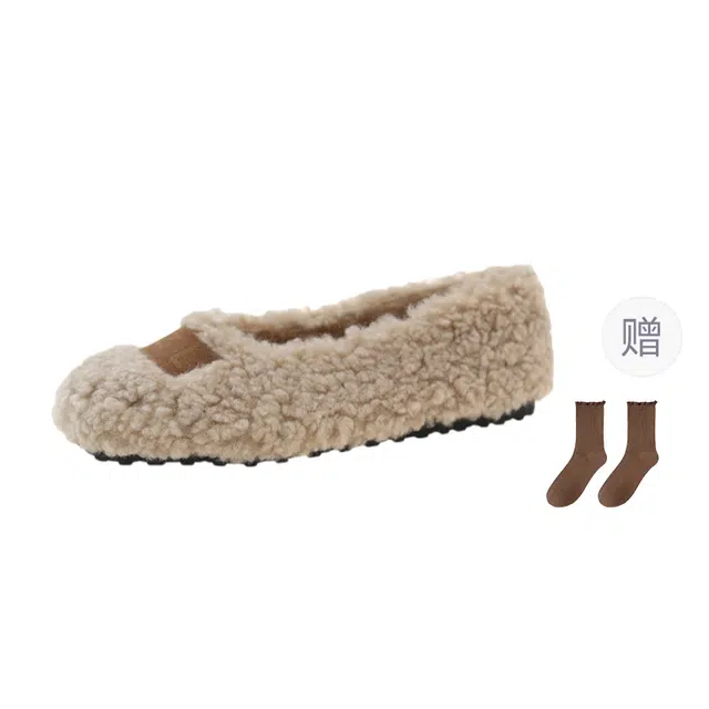 小鹿米利 法式奶杏圆头软底 防滑 低帮 生活休闲鞋 女款