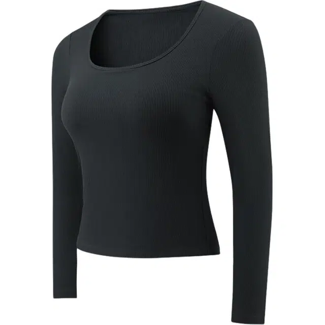 纤丝鸟 打底衫百搭带胸垫免穿长袖保暖上装 男女同款