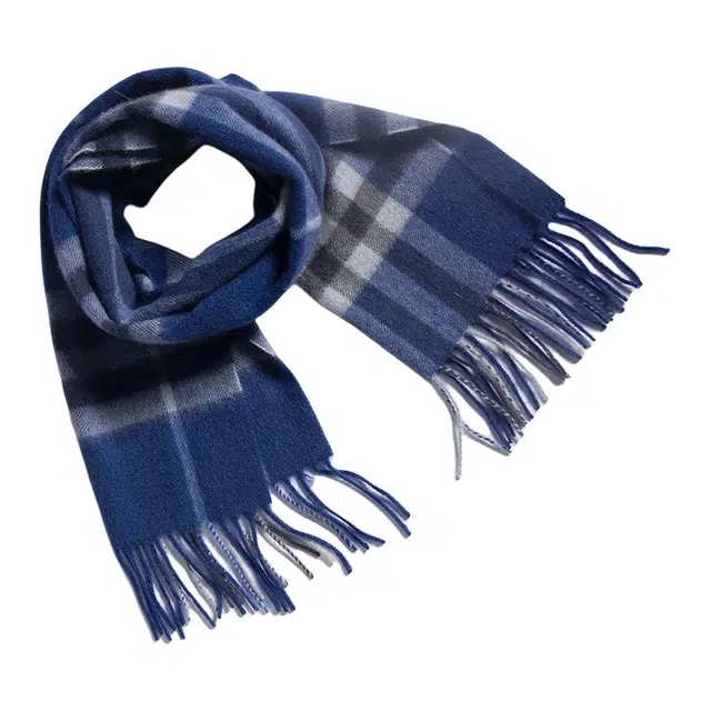 恒源祥 保暖  氛围感 亲肤柔软 百搭时尚格子 羊绒 绒线围巾 女款