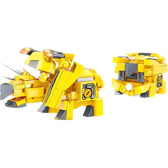 启蒙积木 超集变机兽魔方 变形拼插机器人 玩具