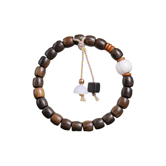 岁月静好 【官方福佑】新中式国潮复古民族风好运直切白南瓜单圈本命年招财纳福招桃花文玩念珠 檀木 手串 男女同款情侣款