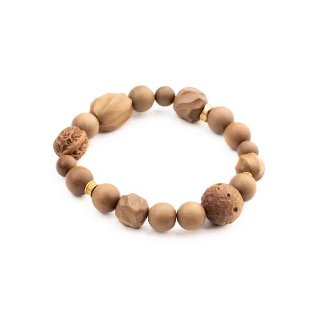 仙源 多宝珠无相锤纹简约百搭鼓珠素串国潮新中式饰品 #好运 礼盒 檀木 手串 男女同款情侣款