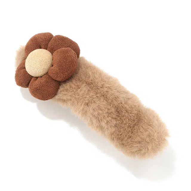 如花梦 花朵大号后脑勺盘发网红秋冬 毛绒 发夹 女款