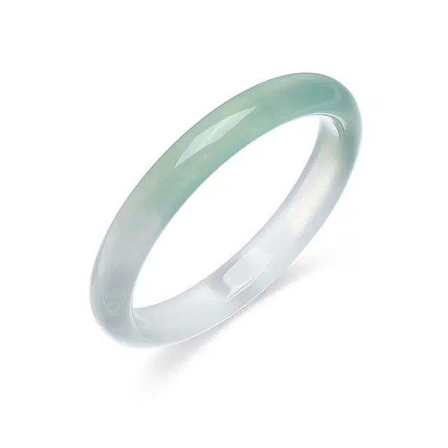 翠雅金楼 【一物一证】新中式复古简约平安 古风国潮碧山青山 玉髓 玉石手镯 男女同款情侣款