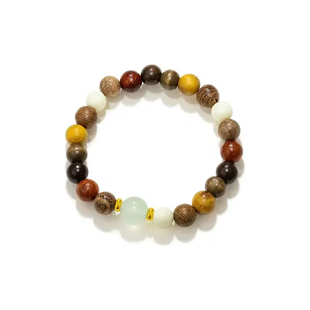 京华录 多宝转运国潮复古风禅意单圈手持盘玩多福多财 小众设计简约精致前程似锦 八方来财#好运 檀木 手串 男女同款情侣款