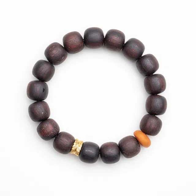 仙源 极简风转运招财国风国潮个性新中式复古木质串珠佛珠 礼盒#好运 降真香 手串 男女同款情侣款