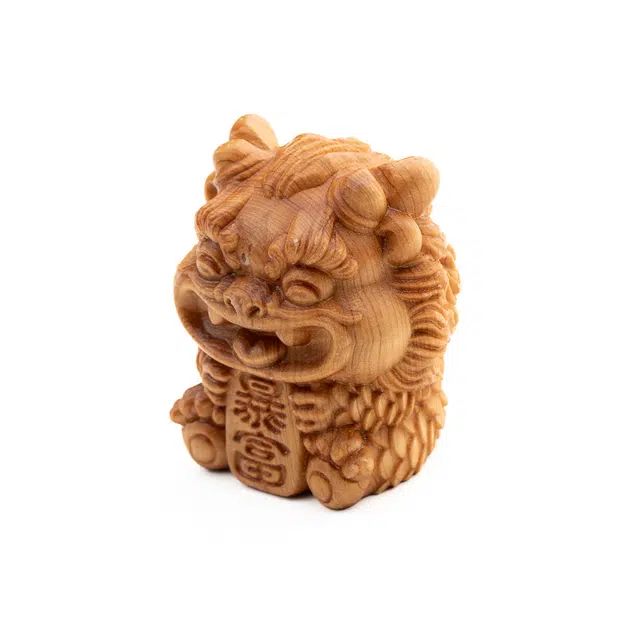 仙源 暴富转运龙宝宝文玩把件木质雕龙工艺品可爱车载节日生日送礼盒物#好运 崖柏 摆件 男女同款情侣款