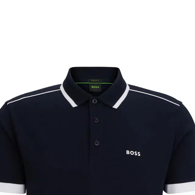 HUGO BOSS Cotton-Piqu Polo Shirt With Contrast Stripes And Logo Polo