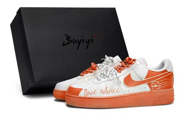 Nike Air Force 1 811 Love Advice White Orange