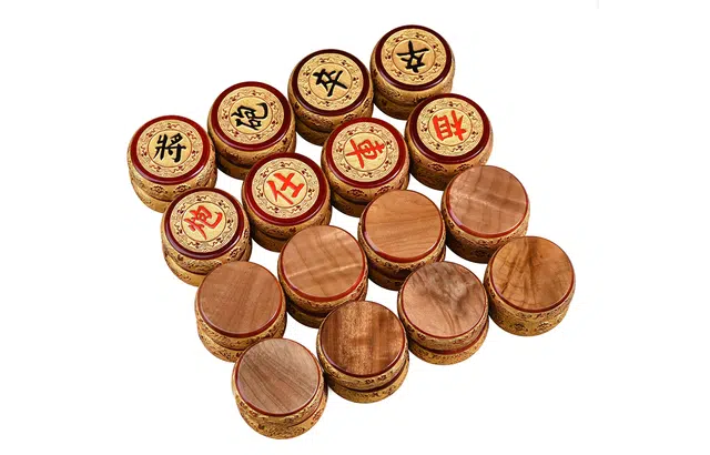 檀欣 九龙浮雕中国象棋#好运新中式红木文玩高档实木大号家用折叠棋盘送礼 招财纳福平安 楠木 摆件 男女同款情侣款