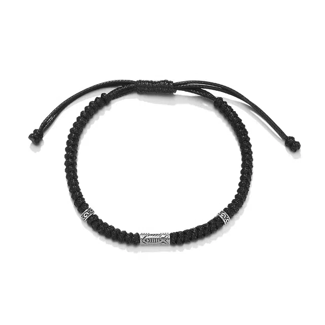 珂里 简约气质上岸锦鲤手工编织红色本命年蛇年 环保合金 手链 男女同款情侣款