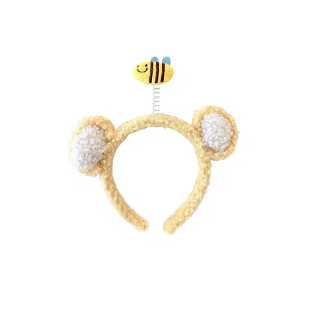 水中玉 卡通立体玩偶发箍秋冬毛绒可爱发捆少女心洗脸压发头箍 布艺 发箍 女款