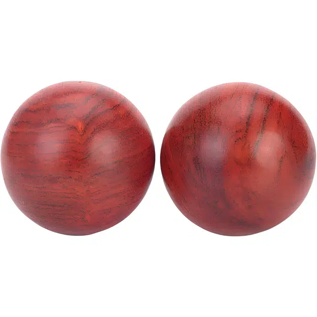 天纵 新中式国潮文玩保健长辈好运招财送礼  一对健身按摩球掌上把玩 花梨木 木作把件 男女同款情侣款