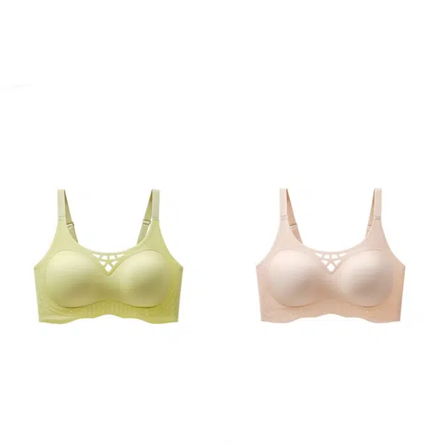 新世家族 果冻胶软支撑透气超薄无钢圈一体式舒适聚拢无痕文胸 女款 组合装