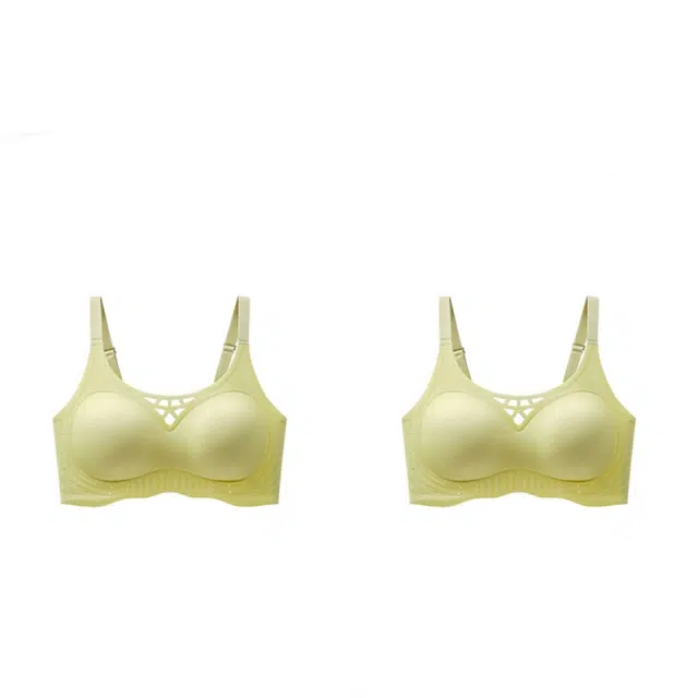 新世家族 果冻胶软支撑透气超薄无钢圈一体式舒适聚拢无痕文胸 女款 组合装