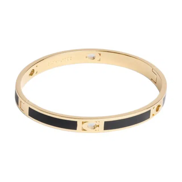 COACH Enamel Bracelet Gold/Black