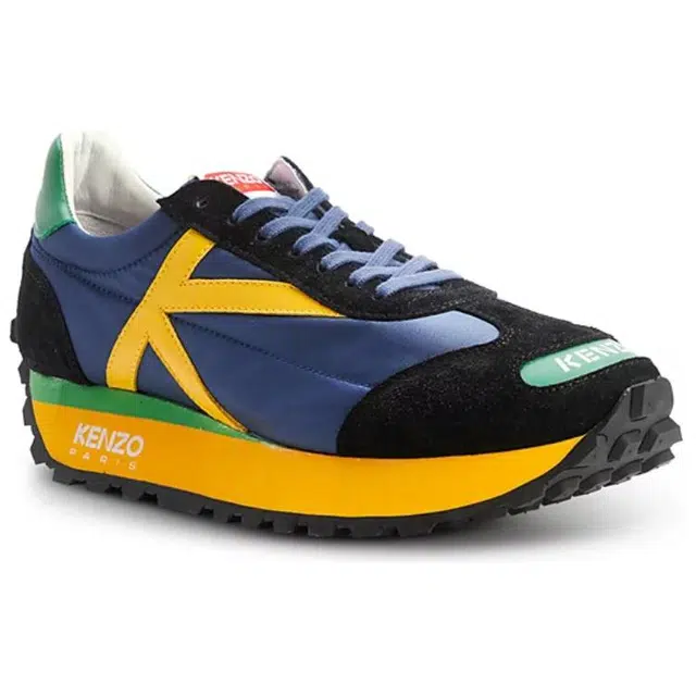KENZO Nylon Low Top Sneakers Midnight Blue