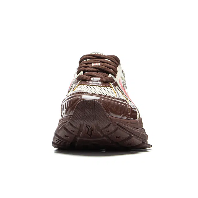 中国李宁 稳定 潮流运动 支撑耐磨防滑 低帮 生活休闲鞋 女款 褐米