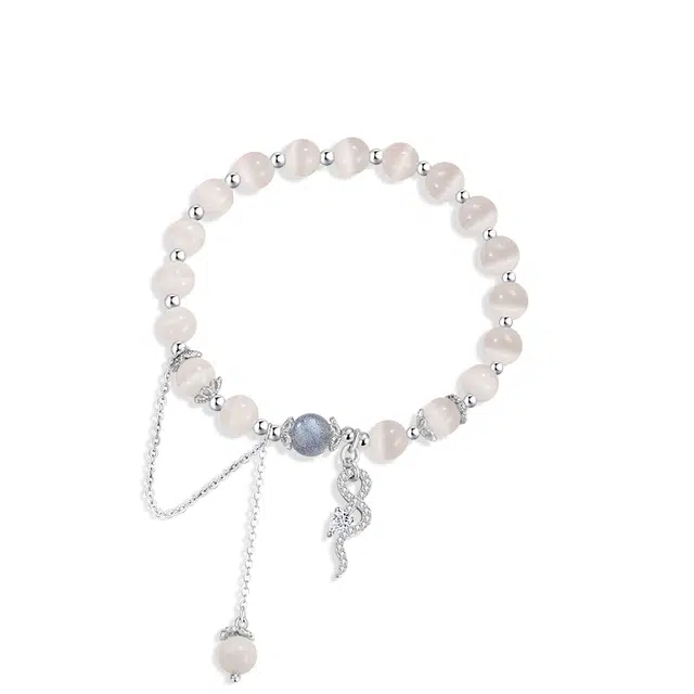 贝诗珠宝 灵蛇古风手串本命年生肖蛇国潮复古民族风风生肖顺利手链好运 猫眼石 手链 女款