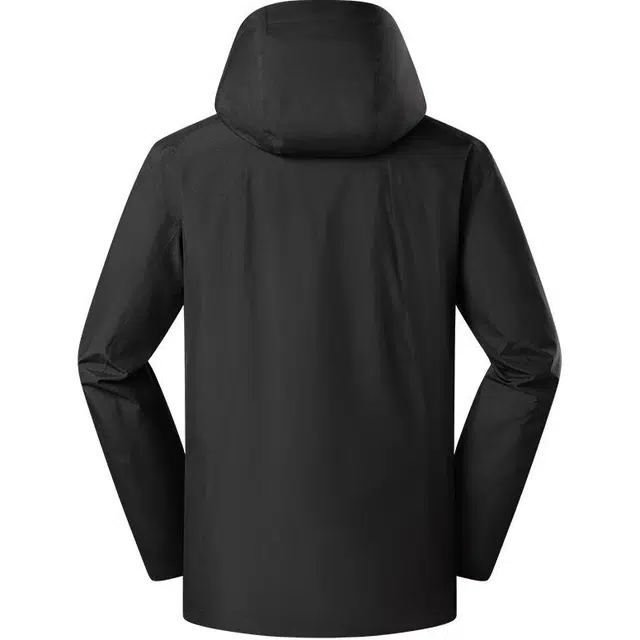 探路者  休闲舒适三合一  防水防风保暖冲锋衣 男款 黑色