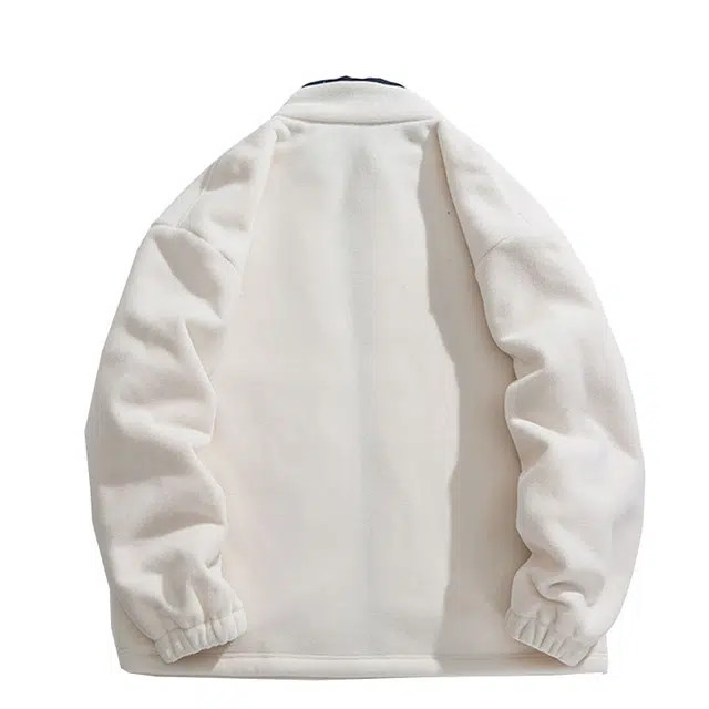 雅鹿 简约复古学院风纯色高街工装立领棉衣休闲宽松日常通勤百搭加绒夹克外套 男女同款