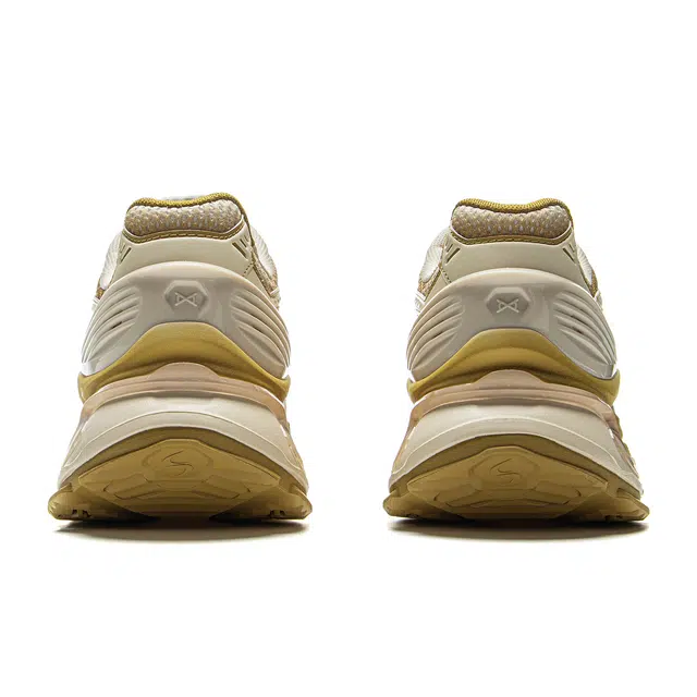 中国李宁 时尚潮流运动 支撑防滑耐磨 低帮 生活休闲鞋 男款 米黄色