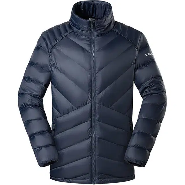 探路者  休闲舒适三合一  防水防风保暖冲锋衣 男款 蓝岩黑