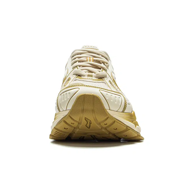 中国李宁 时尚潮流运动 支撑防滑耐磨 低帮 生活休闲鞋 男款 米黄色