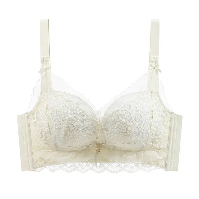 欧迪芬 舒适小胸聚拢显大无钢圈侧收收副乳防下垂性感蕾丝文胸 女款