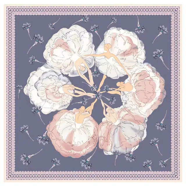 上海故事 双面提花中方巾保暖蓄热轻盈滑爽光泽柔和舒适透气抗皱耐磨多色选择礼盒包装 绵羊毛 丝巾 女款