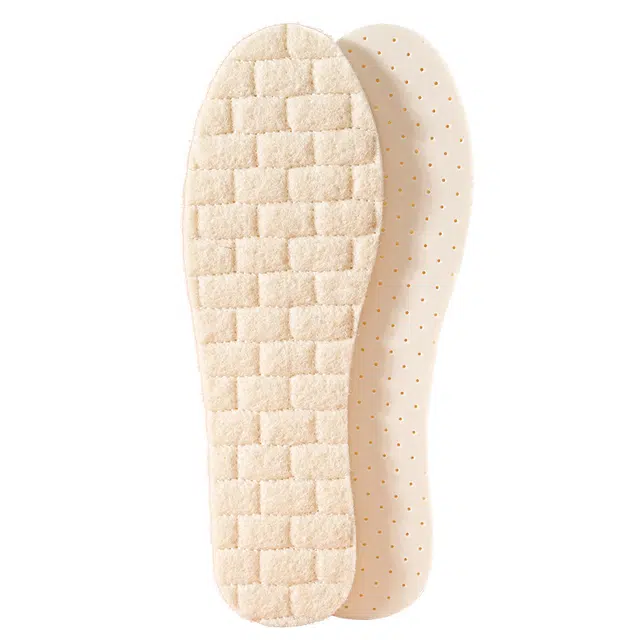 足印部落 保暖加绒冬天通勤防寒防脚冻久站超软防痛 羊毛+乳胶 鞋垫 男女同款情侣款