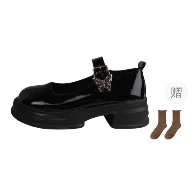 小鹿米利 复古百搭蝴蝶结时尚 玛丽珍鞋 女款