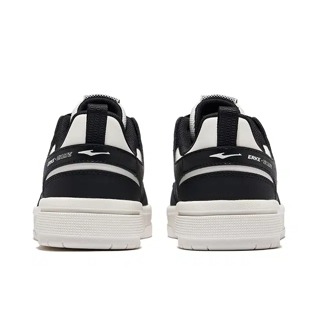 鸿星尔克 先锋 经典百搭 耐磨防滑 低帮 板鞋 男款 微晶白正黑