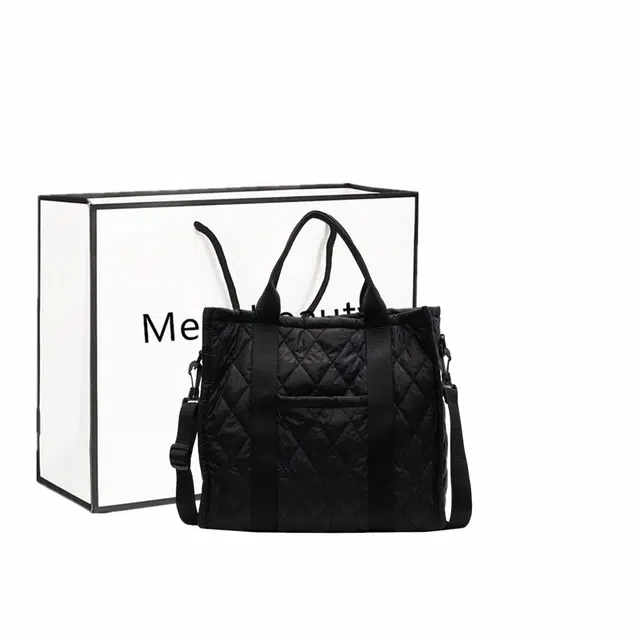 菲姿卓尔 大容量上班通勤托特包 帆布 帆布包斜挎棉服包手提单肩包 女款 黑色/绿色/白色/卡其色