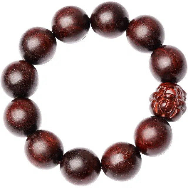 三檀小舍 国风国潮新中式 十二生肖招财貔貅#好运平安 精工雕刻小叶佛珠文玩盘玩小众高级百搭霸气生日送礼 紫檀属 手串 男女同款情侣款