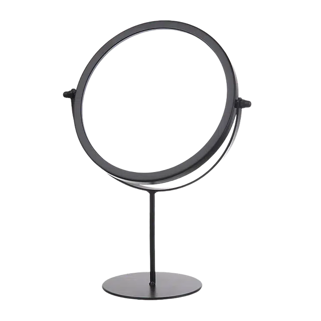 几多萌 宿舍简约可旋转台式卧室铁艺化妆镜 桌面镜子