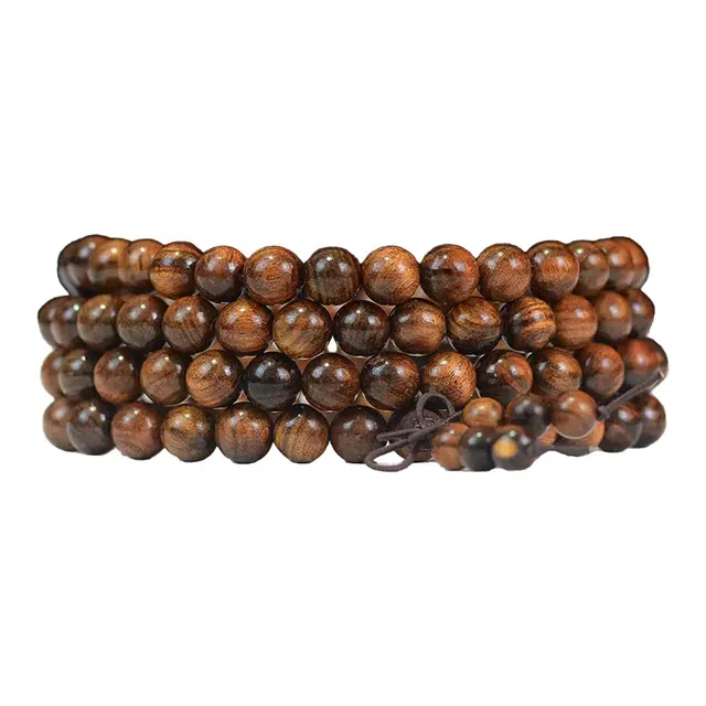 京华录 新中式小众设计 国潮复古简约个性时尚手持文玩念珠 多圈福气满满 水逆退散 花梨木 手串 男女同款情侣款