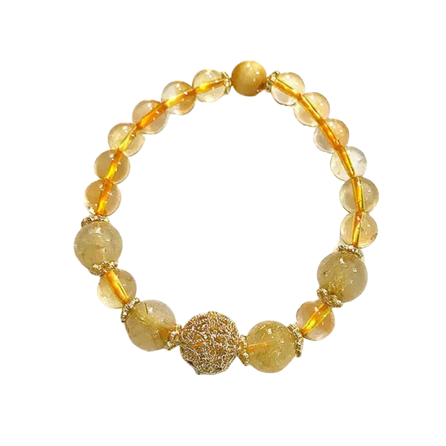 好银坊 时来运转八方来财 新中式小众设计 进宝气质转运珠 日常百搭通勤 #好运 水晶 手串 女款