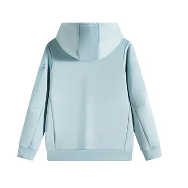安踏儿童卫衣 洋气时尚百搭纯色字母 薄蓝色 青少年