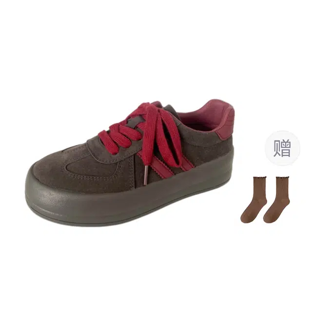 小鹿米利 厚底复古百搭运动 防滑耐磨 低帮 生活休闲鞋 女款