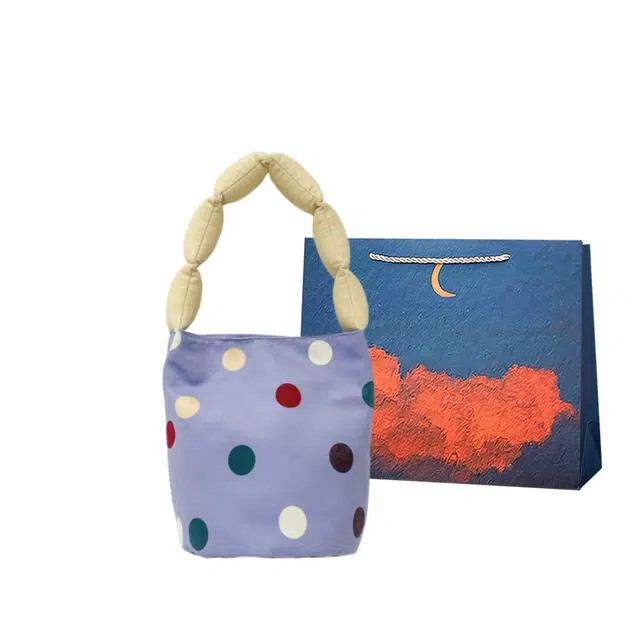 爱尔绅特 韩版小众波点高颜值 复合布 单肩包 女款 多色