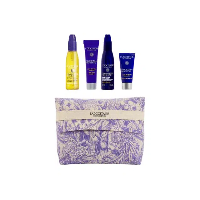 欧舒丹 圣诞限定蜡菊保湿水小样护肤套装 舒缓清爽 五件套