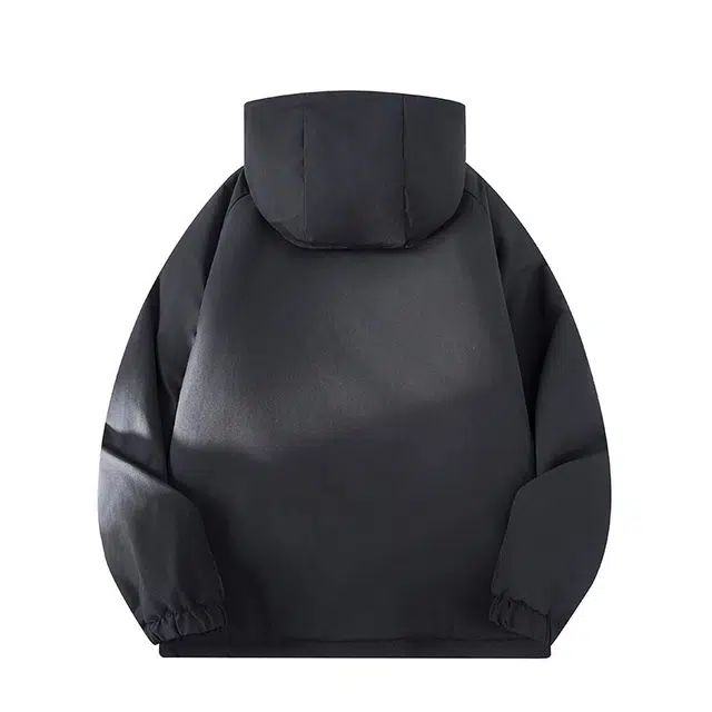 雅鹿 户外简约休闲基础款学院风学生党连帽登山宽松百搭防风防水机能保暖山系夹棉加绒夹克外套 男女同款