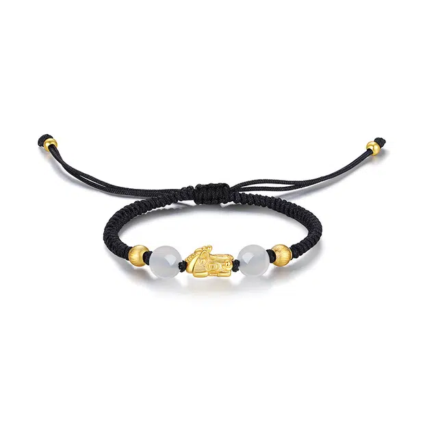 阡陌 小貔貅手绳 新中式国风貔貅编织链 保佑安康万事顺遂好运满满 气质优雅古典 男友女友新年礼盒 合金 手链 男女同款情侣款