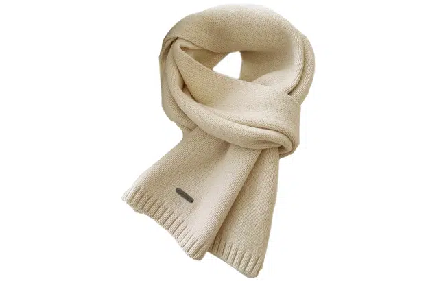 优幽兰 韩系文艺氛围感纯色针织加厚保暖女高中生秋冬季时尚百搭高级感防寒简约休闲潮流穿搭 绒线围巾 女款