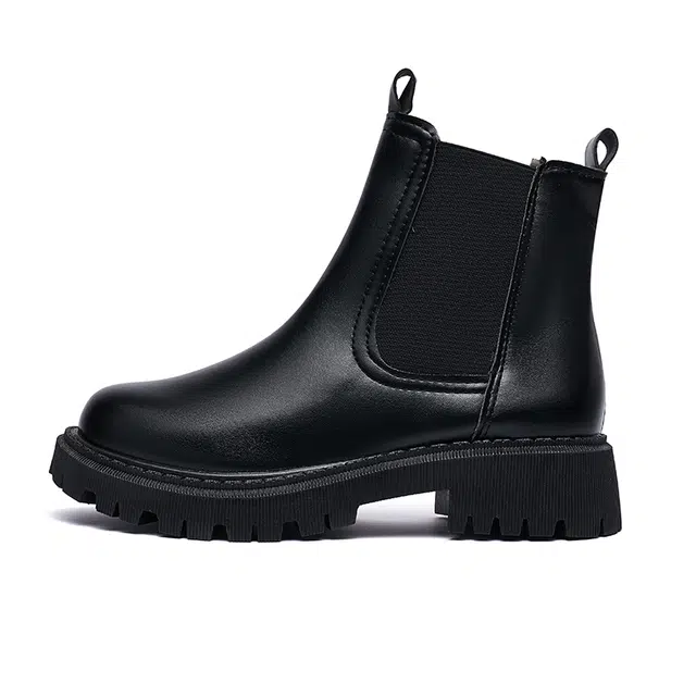 小鹿米利 简约舒适百搭防滑耐磨 短筒 马丁靴 女款 黑色