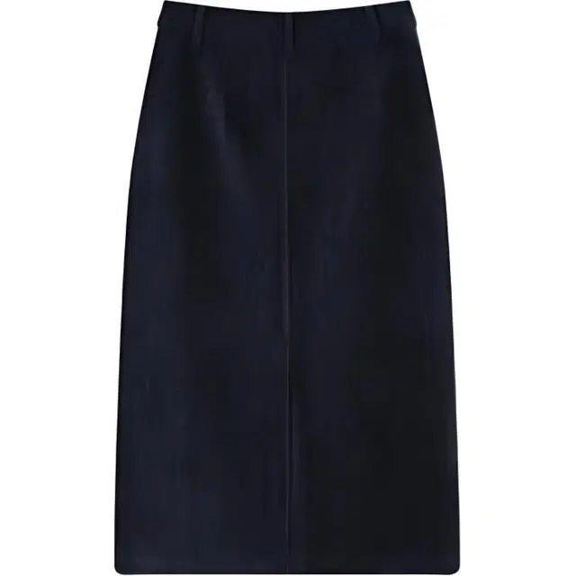 沫晗依美 简约直筒纯色休闲长裙 女款 藏青色